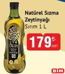 SIRIM NATÜREL SIZMA ZEYTİNYAĞI 1 L